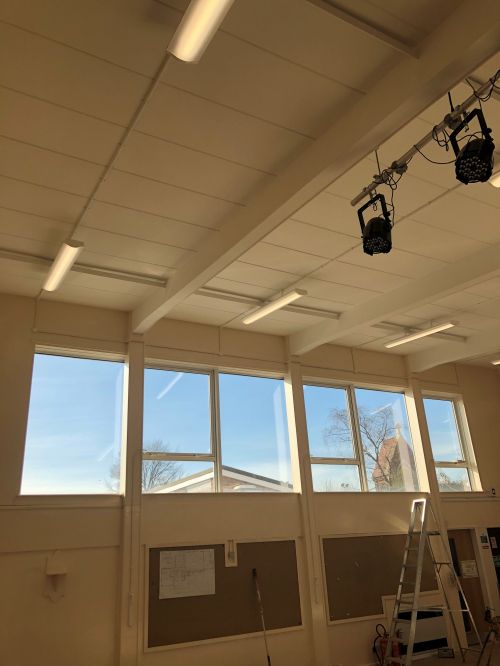 Click Here To Enlarge This Photo Of School Hall LED Lighting Upgrade